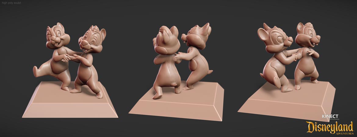 chip and dale high poly sculpt